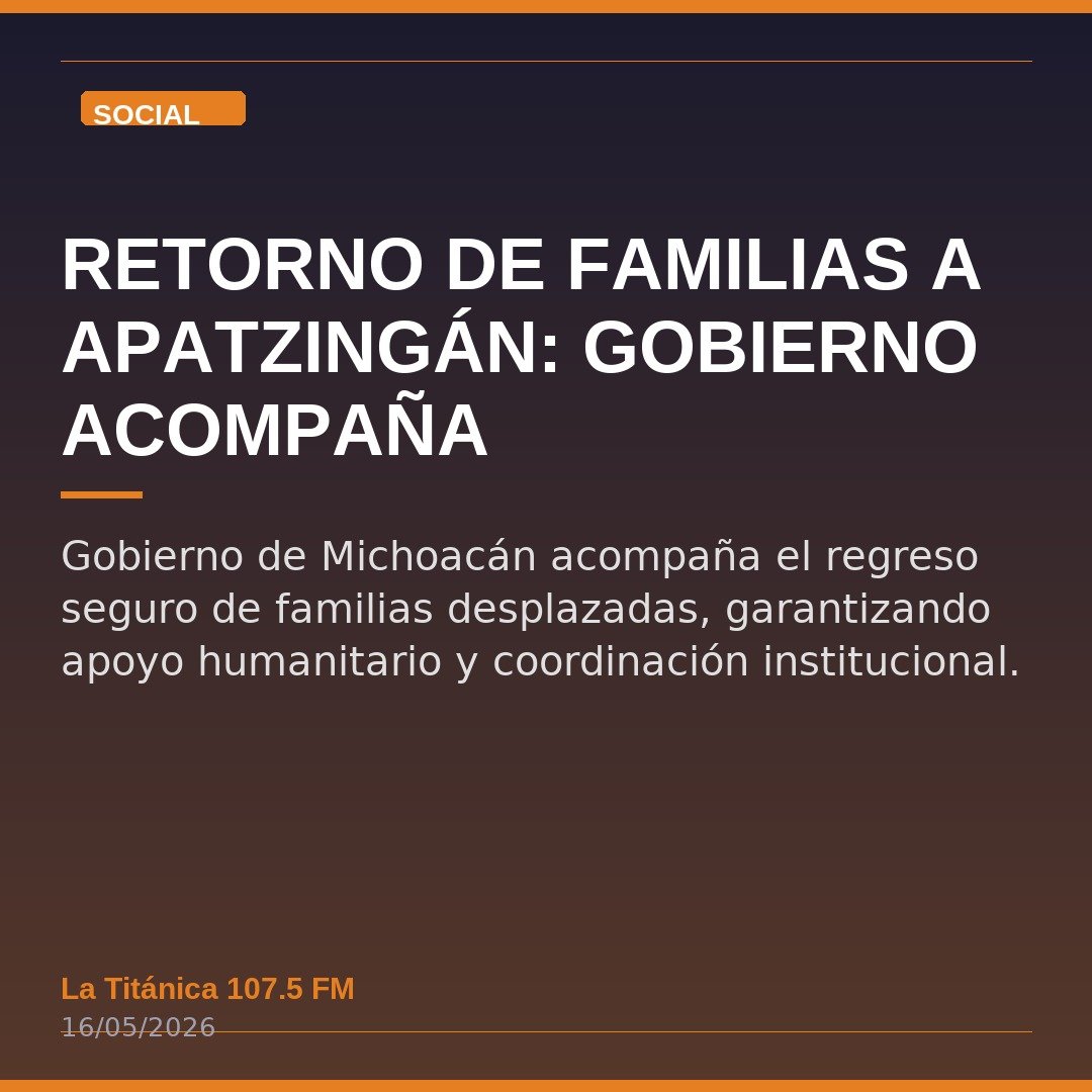Retorno de Familias a Apatzingán: Gobierno Acompaña