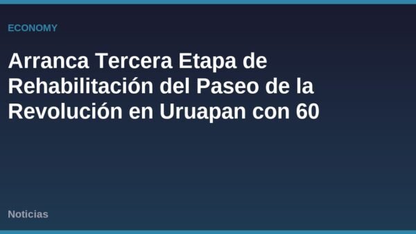 Arranca Tercera Etapa de Rehabilitación del Paseo de la Revolución en Uruapan con 60 Millones de Pesos de Inversión Estatal