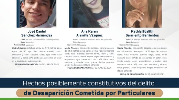 Logotipo oficial de la Fiscalía General del Estado de Michoacán junto al texto 'Recompensa de 100 mil pesos por información sobre desaparecidos'