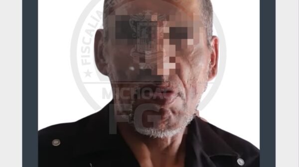 Logotipo oficial de la Fiscalía General del Estado de Michoacán junto a una balanza de justicia y el nombre 'FGE Michoacán'