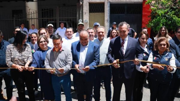 Inauguración oficial de la nueva Agencia del Ministerio Público de la FGE en Jacona, Michoacán, con autoridades locales y fiscales presentes