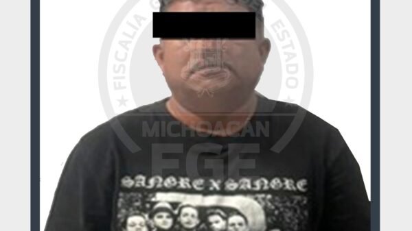 Funcionarios de la Fiscalía General de Michoacán informan sobre la detención de César “N” por extorsión en Uruapan