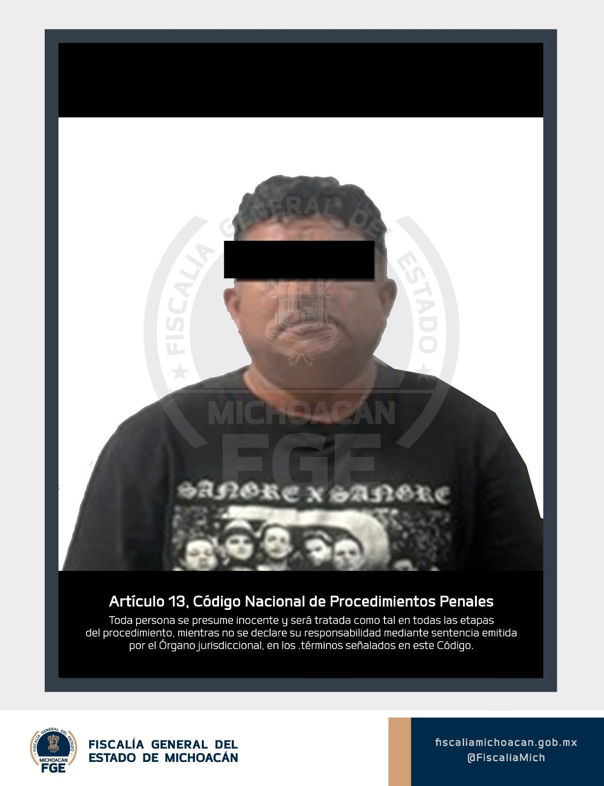 Funcionarios de la Fiscalía General de Michoacán informan sobre la detención de César “N” por extorsión en Uruapan