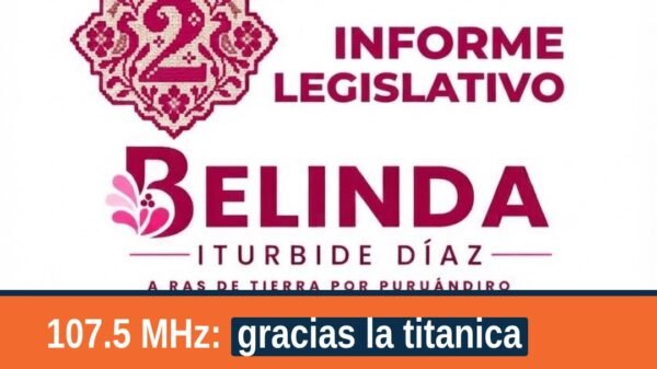 Logotipo de La Titanica 107.5 con eslogan 'radio de contexto y datos' y la frase clave gracias la titanica