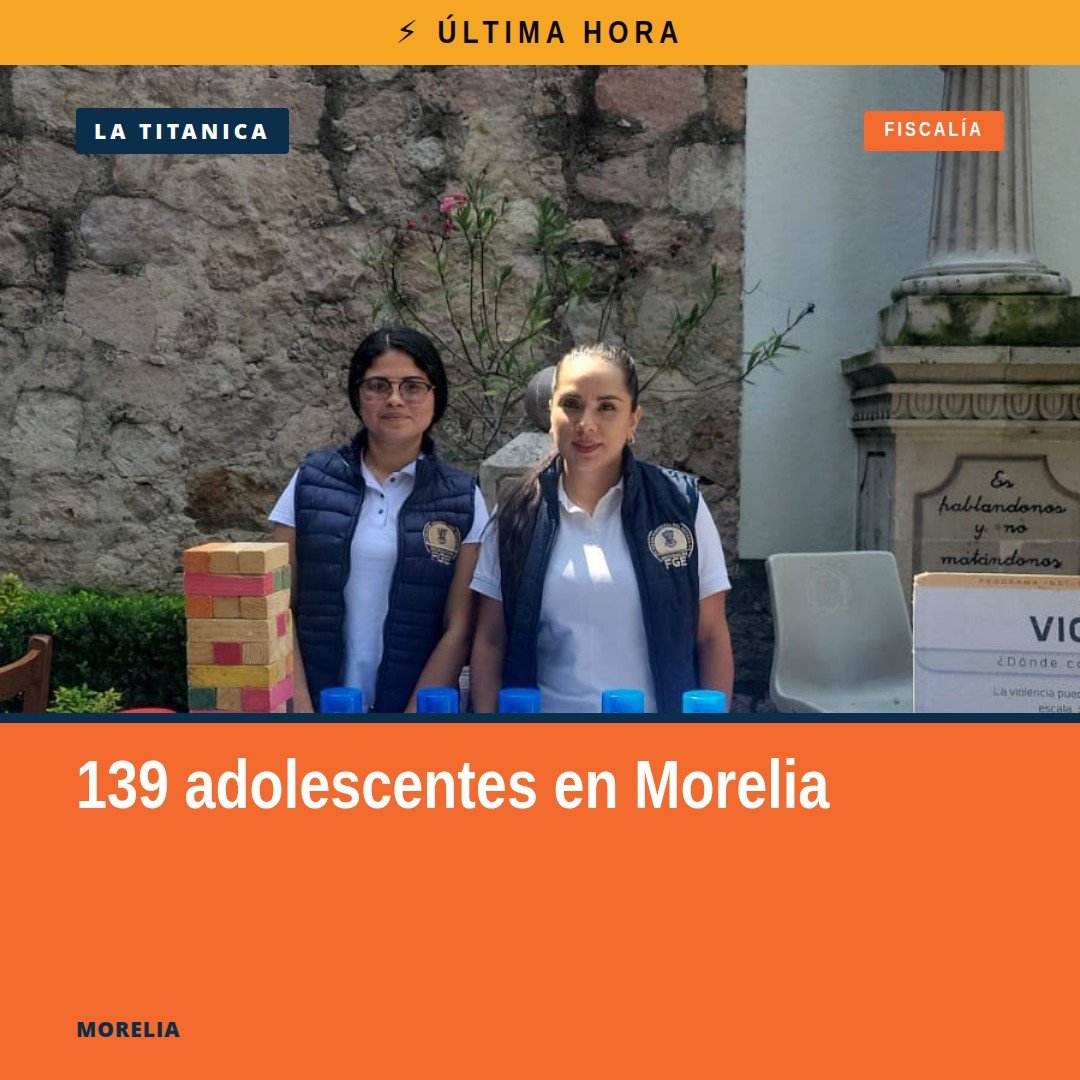 Personal de la Fiscalía General del Estado de Michoacán en módulo informativo sobre prevención violencia en el noviazgo