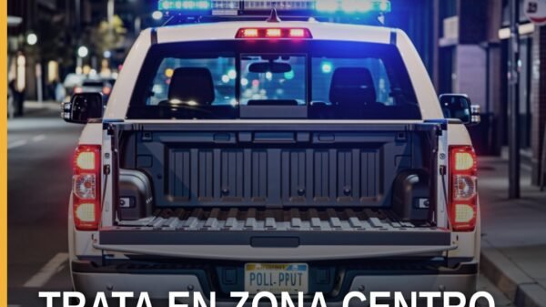 Fachada de un hotel en la zona Centro de Apatzingán, Michoacán, donde ocurrieron los hechos de trata en la zona centro