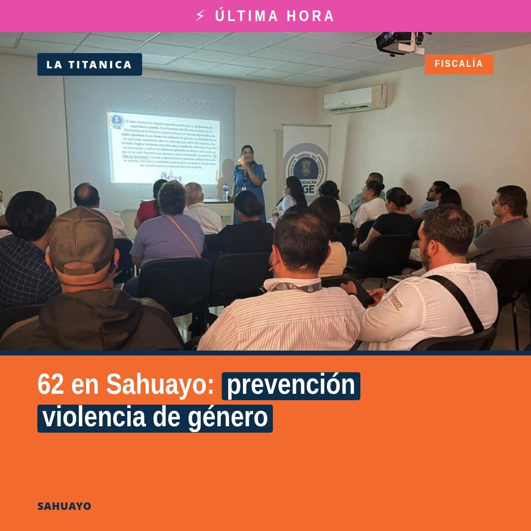 Grupo de 62 trabajadores del ISSSTE en Sahuayo participando en taller sobre prevención violencia de género