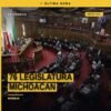 Logotipo de la 76 Legislatura Michoacán junto a símbolos de movilidad segura y transporte sostenible en contexto estatal