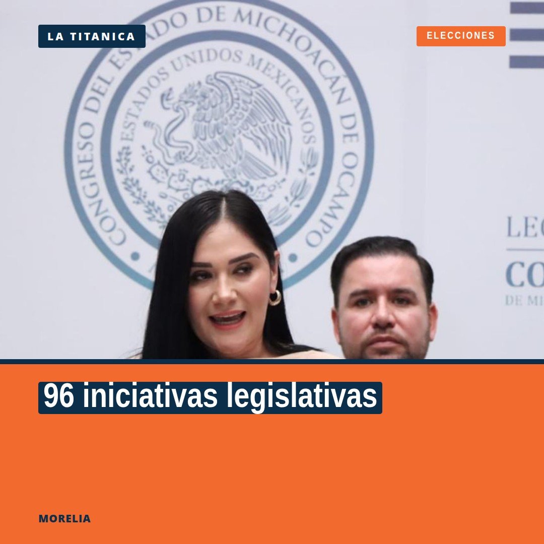 Fotografía institucional de cinco diputados del PT frente al Congreso del Estado en Morelia, con cartel que indica '96