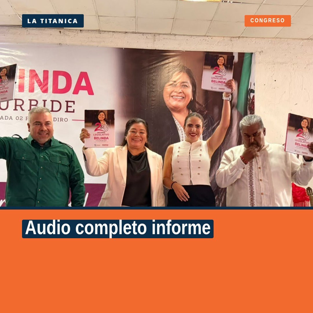 Grabación de audio con etiqueta 'audio completo informe' y nombre 'Belinda Iturbide Díaz'