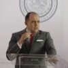 Fotografía oficial del diputado Baltazar Gaona García, presidente de la Mesa Directiva del Congreso del Estado de Michoacán, hablando en tribuna