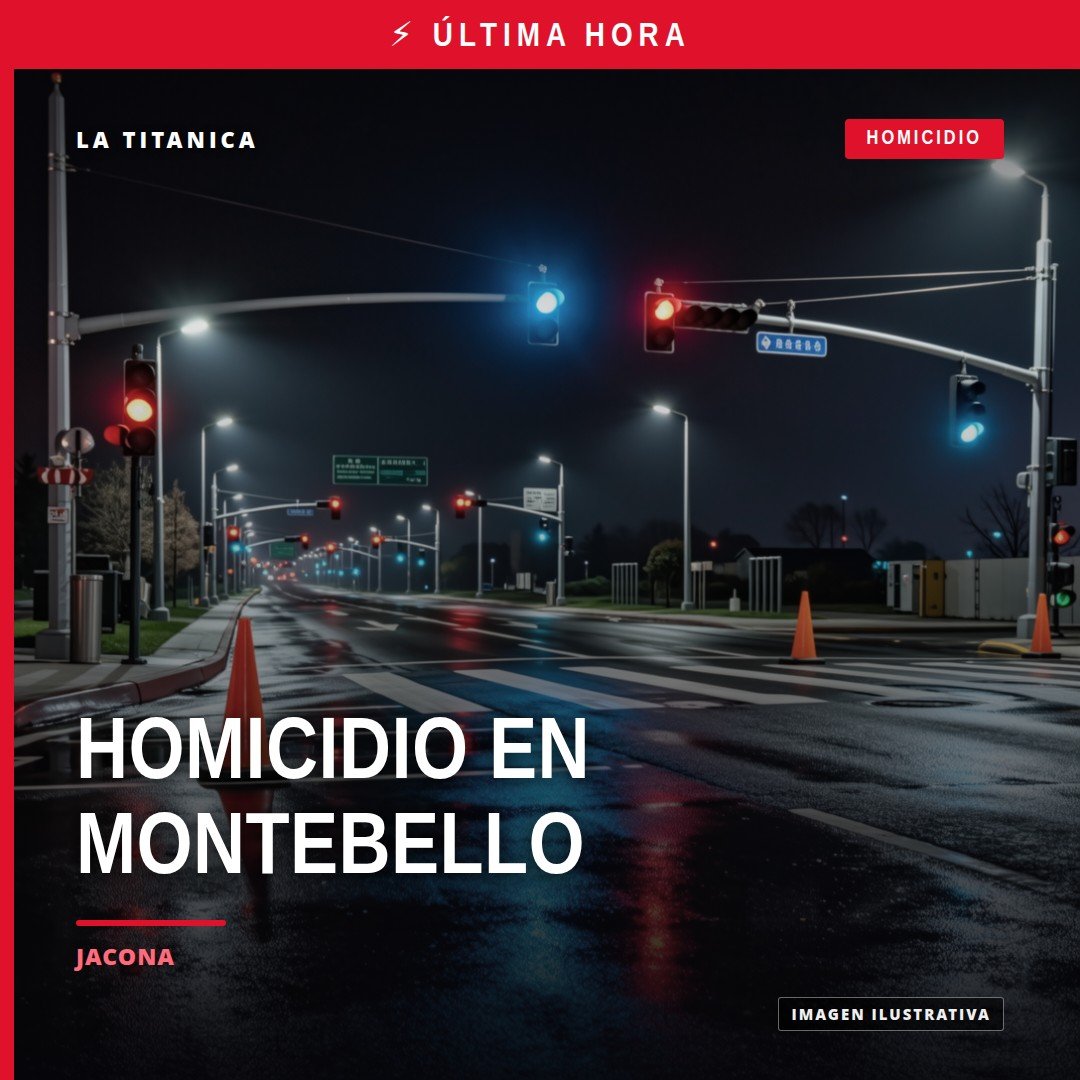 Ilustración simbólica de una calle residencial con señalización de 'Colonia Montebello' en Jacona, Michoacán, relacionada