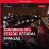 Congreso del Estado en sesión plenaria en Morelia, Michoacán, aprobando reformas financieras y de transparencia el 11 de