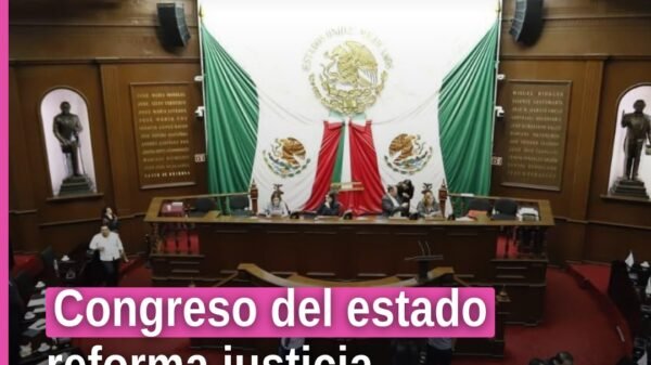 Congreso del estado en sesión plenaria en Morelia, Michoacán, el 14 de septiembre de 2026, aprobando reformas en materia de