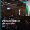 Diputado David Martínez hablando ante el pleno del Congreso del Estado de Michoacán de Ocampo en Morelia, durante la