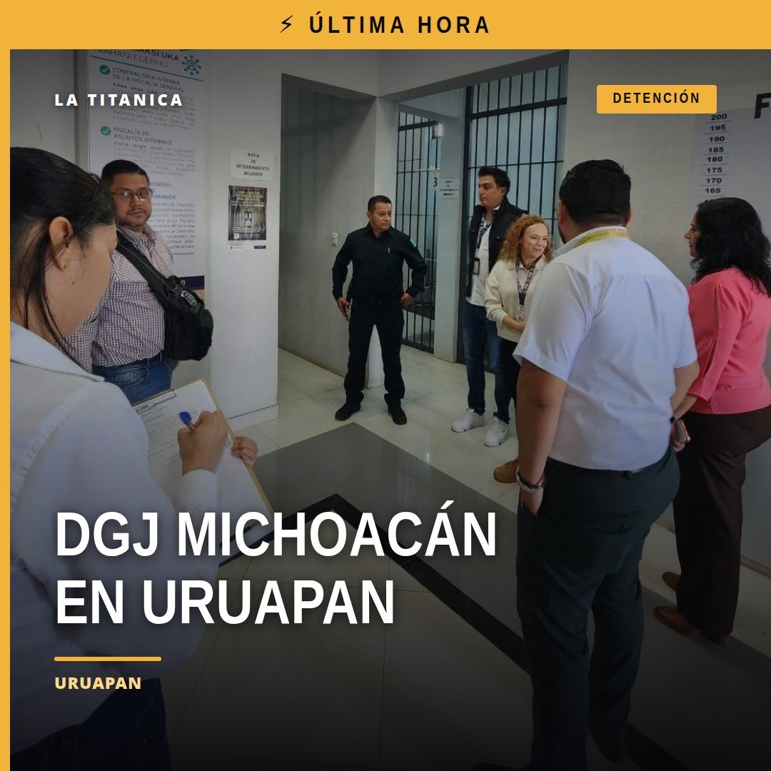 Dirección general jurídica michoacán realizando supervisión en la Unidad de Control de Internamiento de Uruapan, acompañada