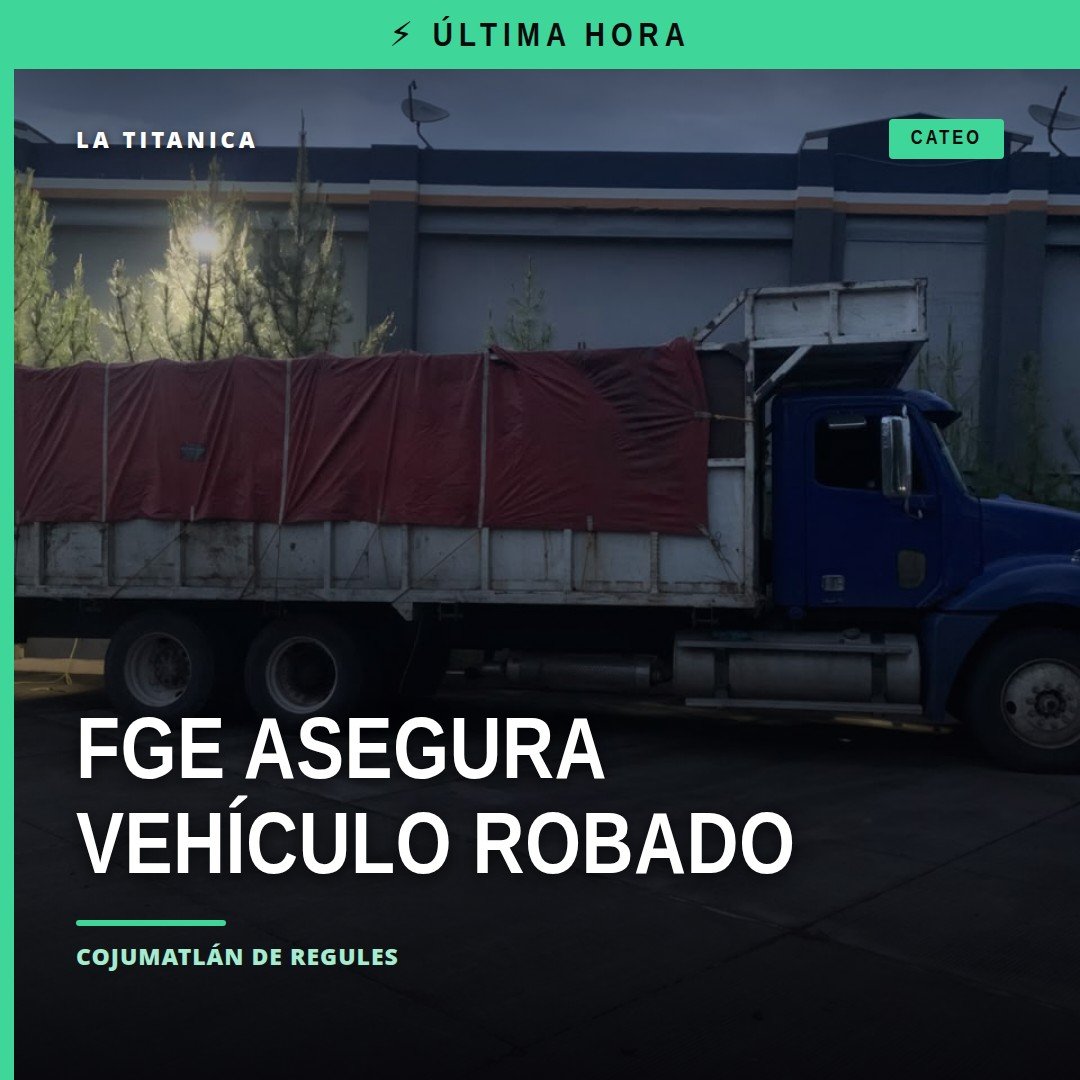 Fiscalía General Michoacán asegura vehículo robado: camioneta Chevrolet Cheyenne y placas de circulación en Cojumatlán de