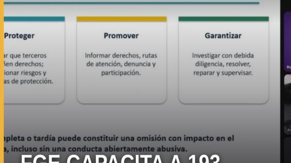Fiscalía General Michoacán: grupo de 193 servidores públicos en sesión de capacitación sobre derechos humanos y debido