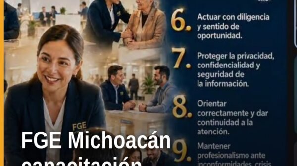 Fiscalía General Michoacán imparte curso virtual de comunicación asertiva y atención institucional en Morelia