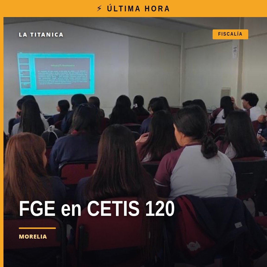 Fiscalía General Michoacán realizando actividad interactiva sobre bullying y ciberbullying con estudiantes del CETIS 120 de