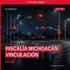 Fiscalía Michoacán vinculación: logo institucional sobre fondo azul con texto 'Zitácuaro, 20 de agosto 2026'
