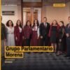 Grupo parlamentario morena en sesión del Congreso del Estado de Michoacán durante el Quinto Informe de Gobierno de Alfredo