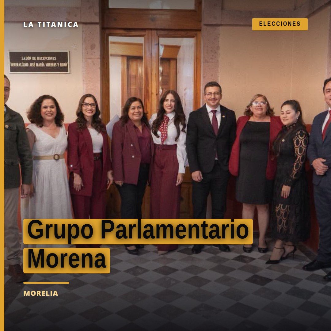 Grupo parlamentario morena en sesión del Congreso del Estado de Michoacán durante el Quinto Informe de Gobierno de Alfredo