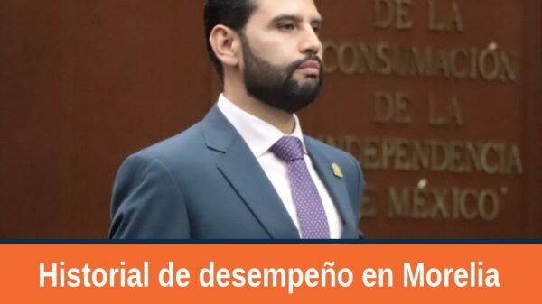 Diputado Octavio Ocampo hablando en tribuna del Congreso del Estado de Michoacán sobre el historial de desempeño de