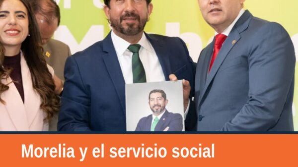 Fotografía institucional de Abraham Espinoza Villa, diputado del PVEM en el Congreso de Michoacán, con fondo de la sede