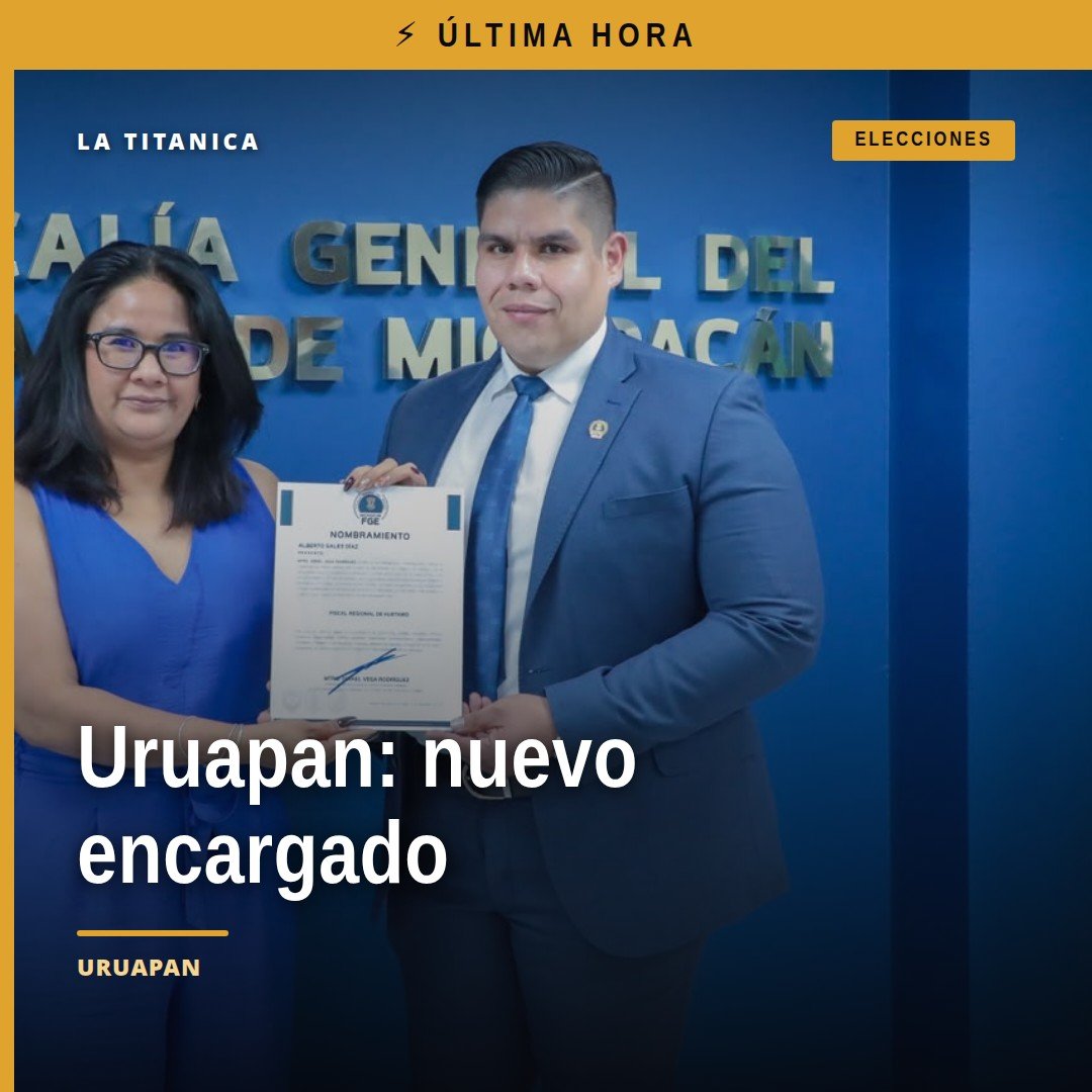 Fotografía institucional con funcionarios de la Fiscalía General del Estado de Michoacán durante entrega de nombramientos
