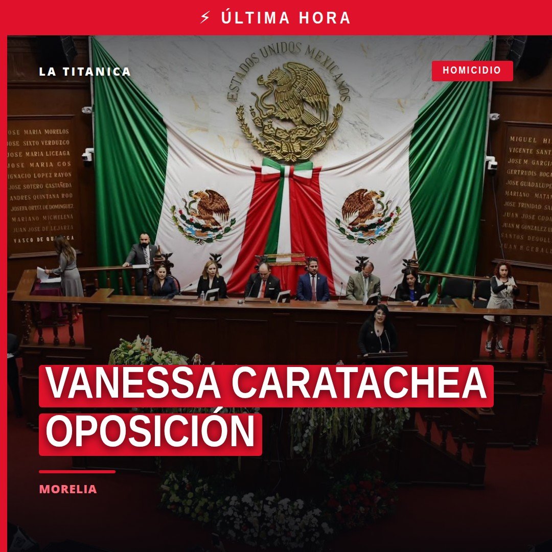 Vanessa Caratachea oposición: diputada local hablando desde tribuna del Congreso de Michoacán en Morelia, 16 de septiembre