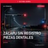 Fachada de la Fiscalía General del Estado de Michoacán con logo oficial, acompañada de texto que menciona piezas dentales