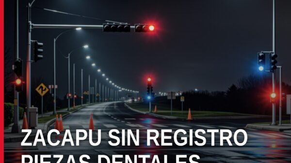 Fachada de la Fiscalía General del Estado de Michoacán con logo oficial, acompañada de texto que menciona piezas dentales