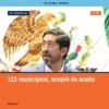 Mapa de Michoacán con 113 puntos destacados y símbolo de aceite vegetal usado en centro