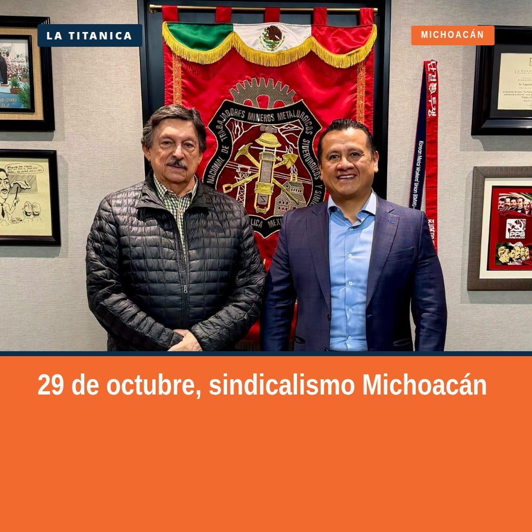 Carlos Torres Piña y Napoleón Gómez Urrutia en reunión en la Ciudad de México, 29 de octubre de 2026, abordando el