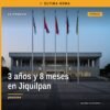 Ilustración sobria de balanza de justicia con el nombre 'Jiquilpan' y la frase clave violencia familiar jiquilpan