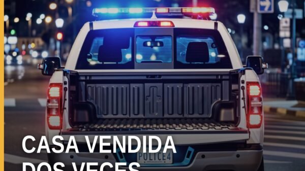 Ilustración simbólica de una casa con dos contratos de compra-venta y la leyenda 'fraude específico zamora'