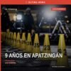 Ilustración simbólica de una motocicleta estacionada en calle urbana de Apatzingán, con enfoque en placa municipal y fecha