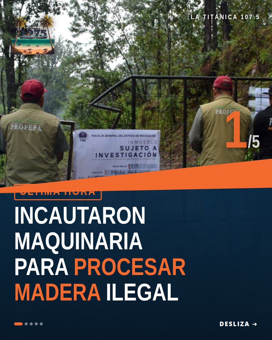 Maquinaria incautada en El Capulín, Madero, relacionada con procesamiento de madera