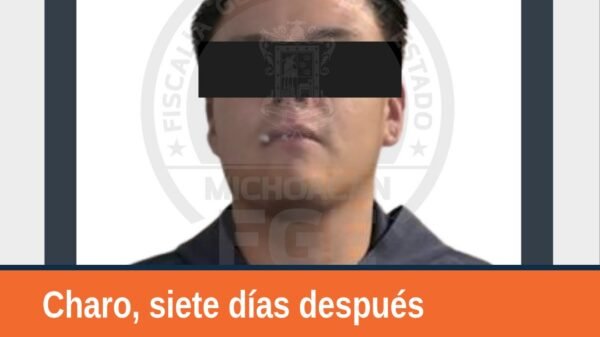 Imagen simbólica de justicia con enfoque en Charo y el barrio de Santiago, relacionada con el feminicidio en charo