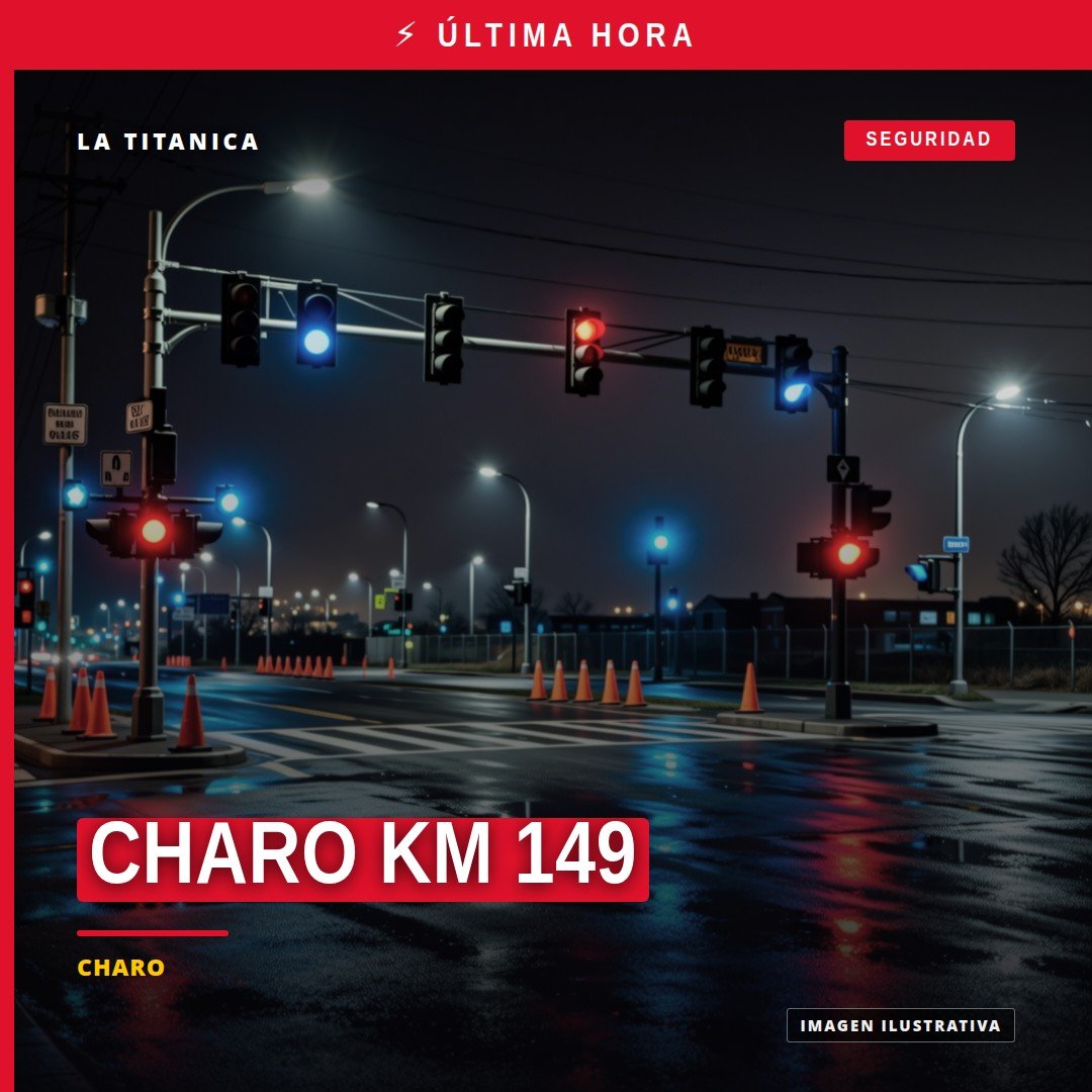 Imagen ilustrativa de señalización en carretera con indicativo 'km 149' y referencias al municipio de Charo, Michoacán