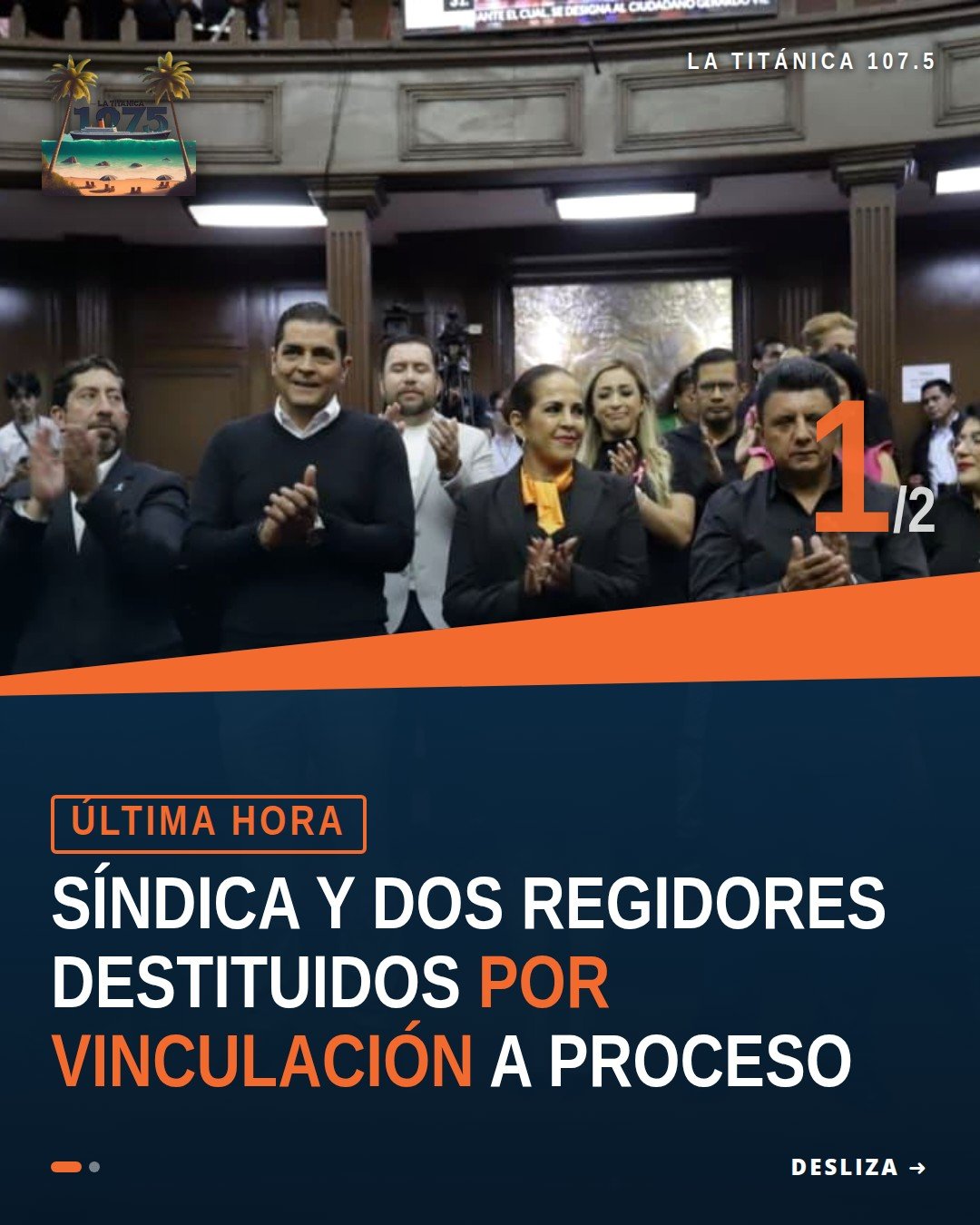 Fotografía institucional del acto de protesta en el Congreso del Estado de Michoacán, con Luz Adriana Cazares Cruz, Héctor