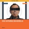 Fachada de una notaría pública en Morelia, Michoacán, relacionada con el robo notarías morelia