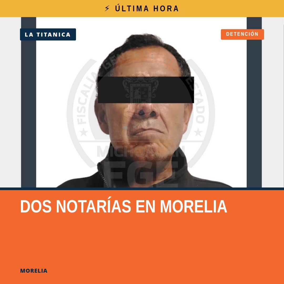 Fachada de una notaría pública en Morelia, Michoacán, relacionada con el robo notarías morelia