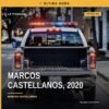 Imagen simbólica de balanza de justicia y mapa de Michoacán con destaque en Marcos Castellanos, asociada a violación marcos