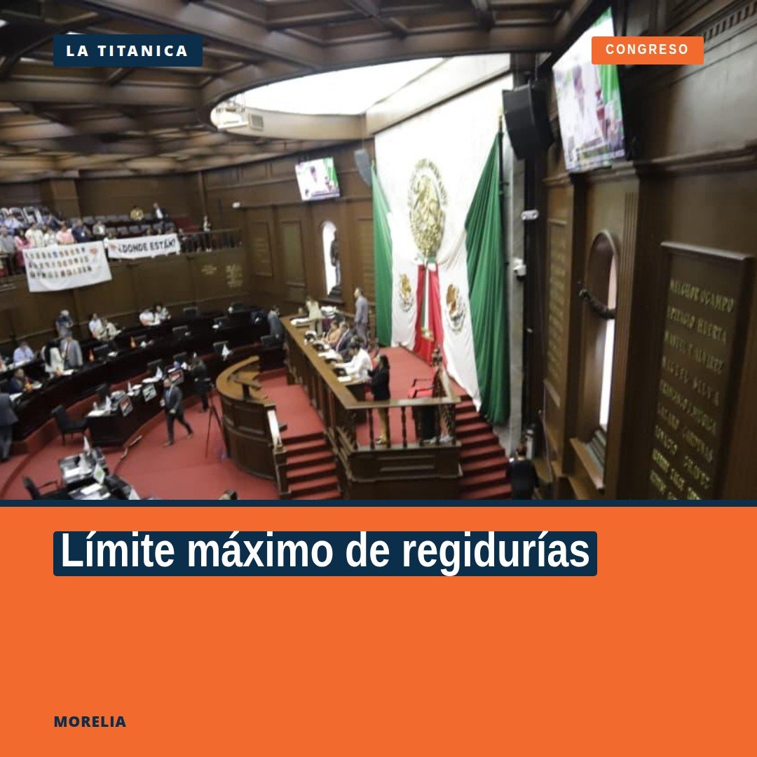 Sala del Pleno de la 76 Legislatura en Morelia, Michoacán, durante la aprobación del límite máximo de regidurías