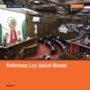 Fachada del Congreso del Estado de Michoacán en Morelia, con bandera estatal y letrero que indica 'Ley de Salud Mental' y