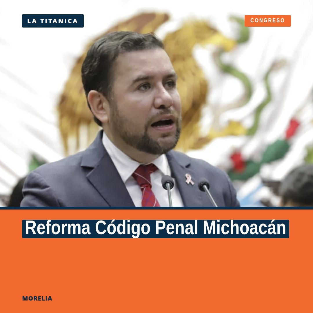 Fotografía institucional de Reyes Galindo Pedraza en el Congreso de Michoacán, durante la presentación de la reforma código