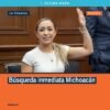 Fachada del Congreso del Estado de Michoacán en Morelia, con placa que indica la aprobación de la Ley de Búsqueda de