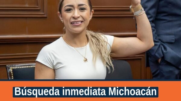 Fachada del Congreso del Estado de Michoacán en Morelia, con placa que indica la aprobación de la Ley de Búsqueda de